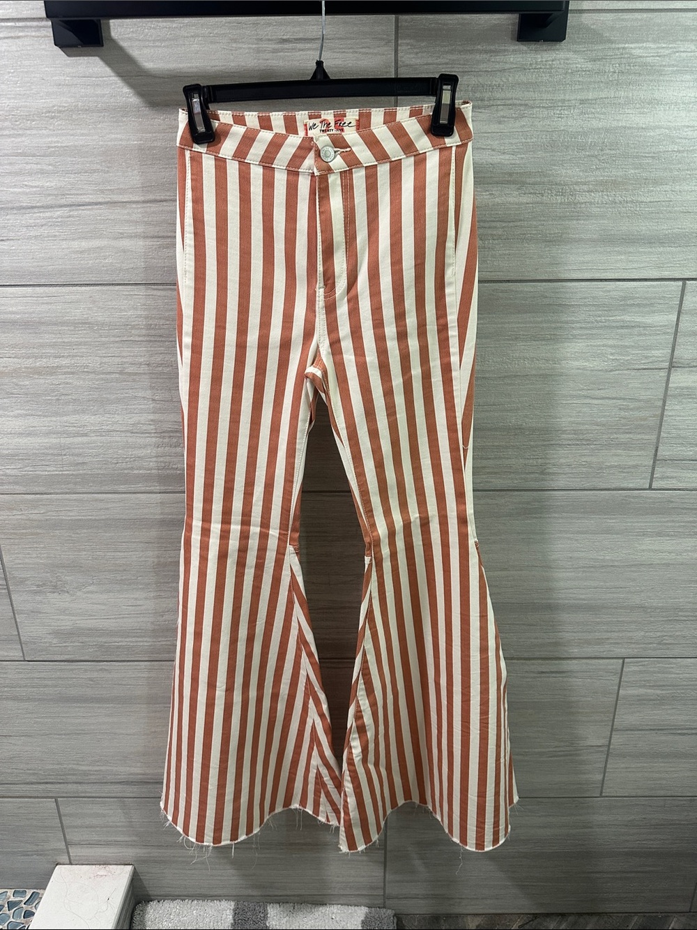 NWOT Free People Float On Flare Striped Bellbottom Pants